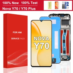 6.75'' For Huawei Nova Y70 LCD MGA-LX9 Display Screen Touch Digitizer Assembly For Nova Y70 Plus MGA-LX9N LCD With Frame