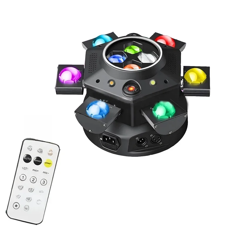 6 Heads 10X10W Moving Head Lichtstraal Laser Strobe Effect DMX Podiumlicht Full Color LED Beam Licht Roterende DJ Disco Party Bars - afbeelding 2