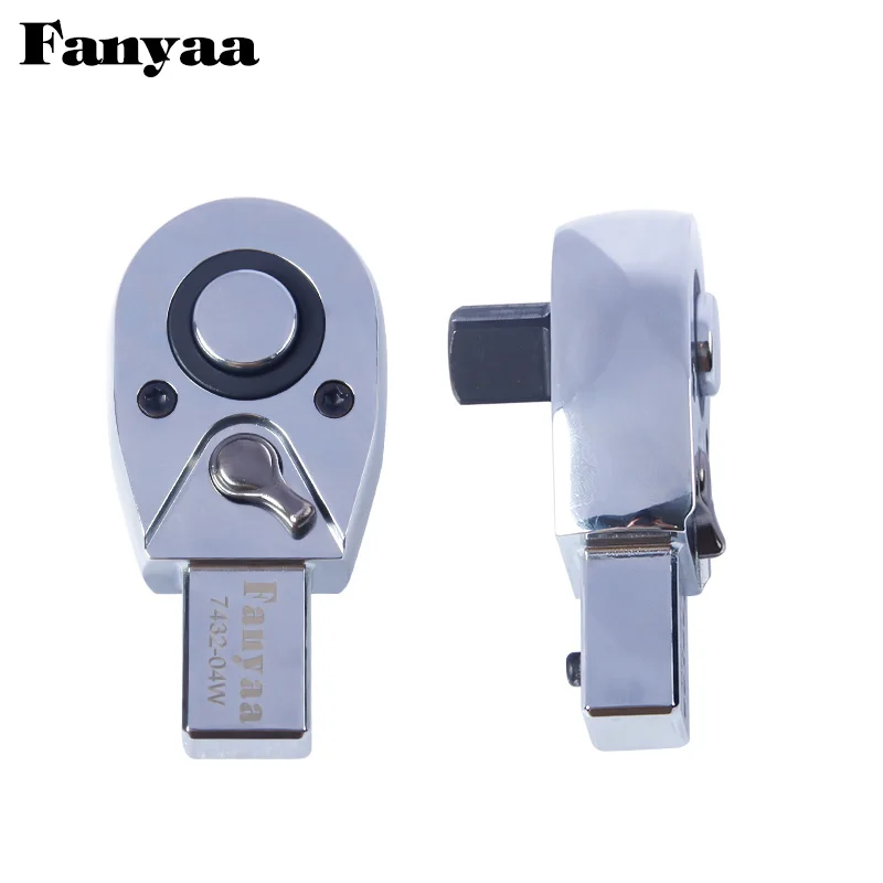 Fanyaa Wrench Ratchet Head Replacement Part Square Tenon Drive End 9*12,14*18mm, 1/4 3/8 1/2 3/4 Inch Reversible Socket Ratchet