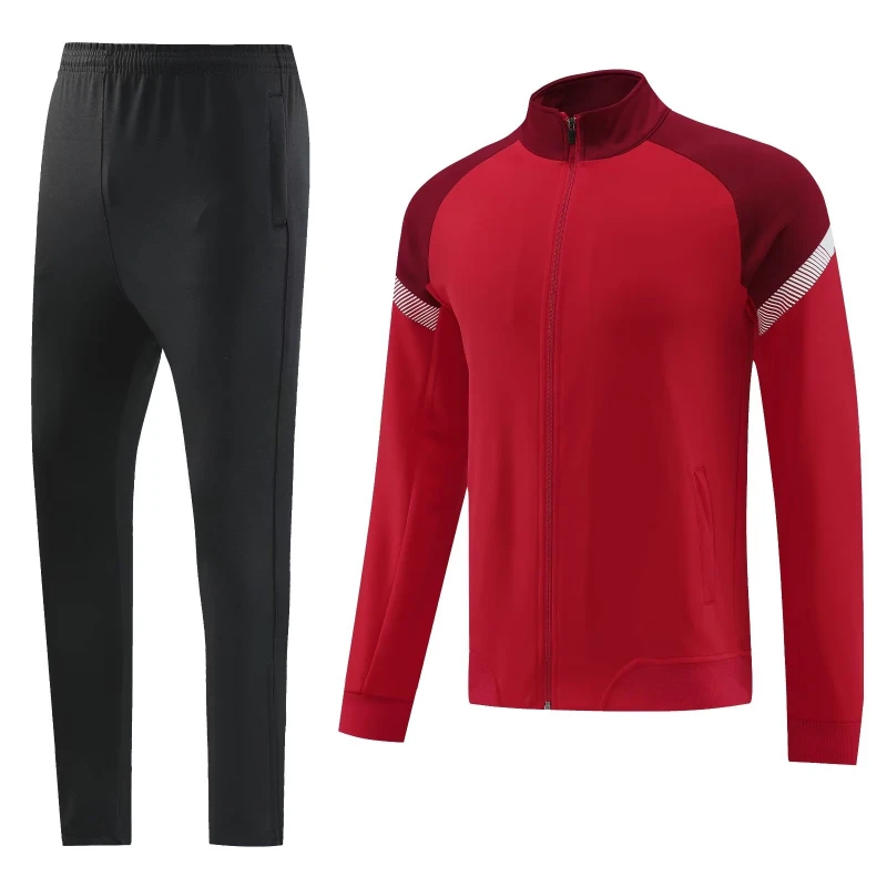 

Training Tracksuit Men's Football Jacket Tracksuit Wholesale Thailand Quality Youth Football Long Sleeve Full Zipper Sportswear