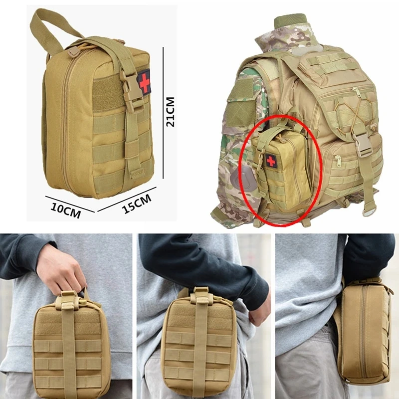 Tactical Bag Survival Pouch Outdoor Medical Box Large Size SOS Bag Tactical First Aid Bag Medical Kit Bag Molle EMT Emergency