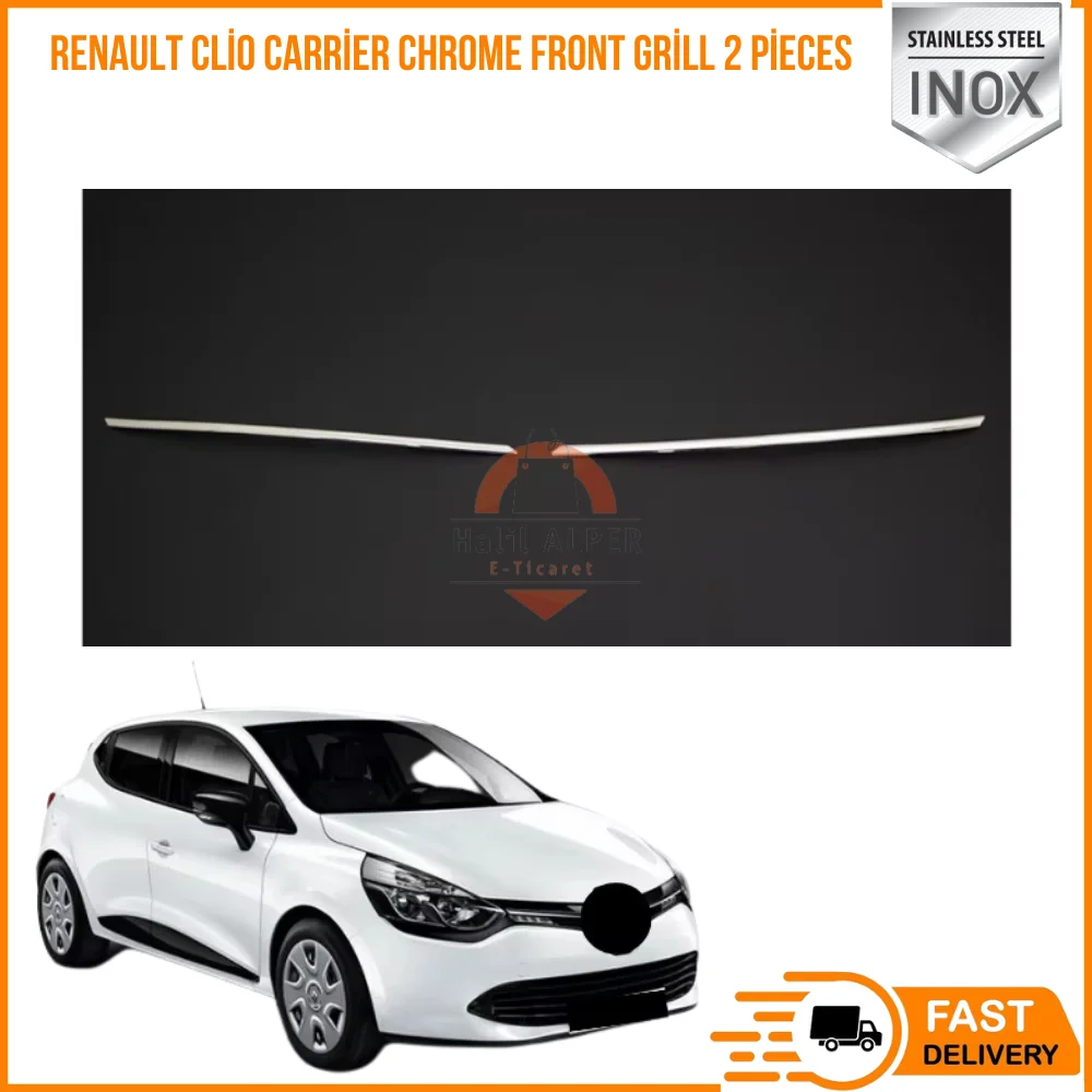 For Renault Clio carrier chrome front grill 2 pieces .. Stainless steel A + quality modified design High Quality Affordable Price