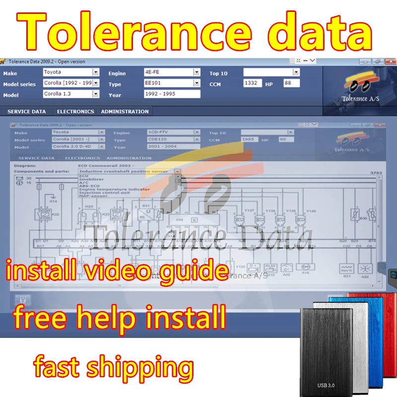 

2022 hot Tolerance Data 2009.2 with keygen Car Repair Tool Software Link diagnostic tools electric equipment multilingual