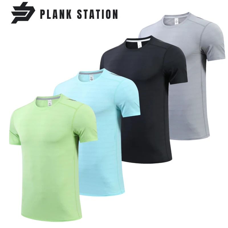 

T-Shirt For Men Running Gym Sports Fitness Cycling Hiking Tennis Badminton Quick Dry O-Neck Sportwears