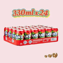 Fanta Popularny napój gazowany Smak truskawki i kiwi  330ml x 24