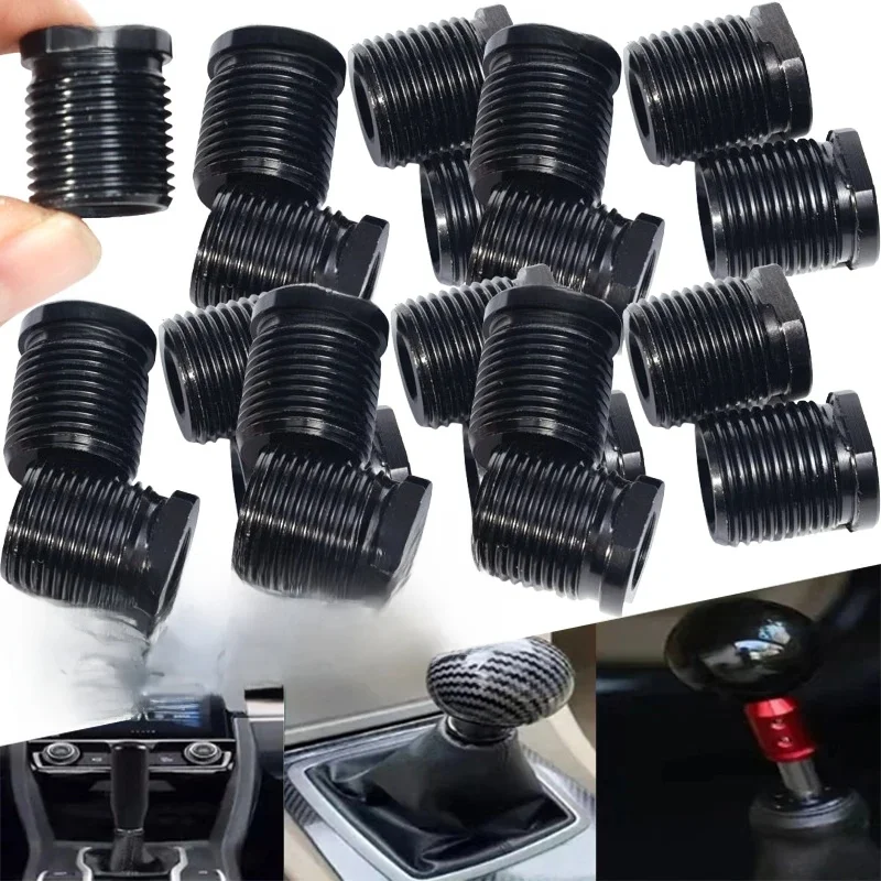 1/5PCS Adapter gałki zmiany biegów Konwerter żeński gwintowany aluminiowy adapter gałki zmiany biegów Części do tuningu samochodów Adapter uchwytu dla m8 m10 — zdjęcie 2