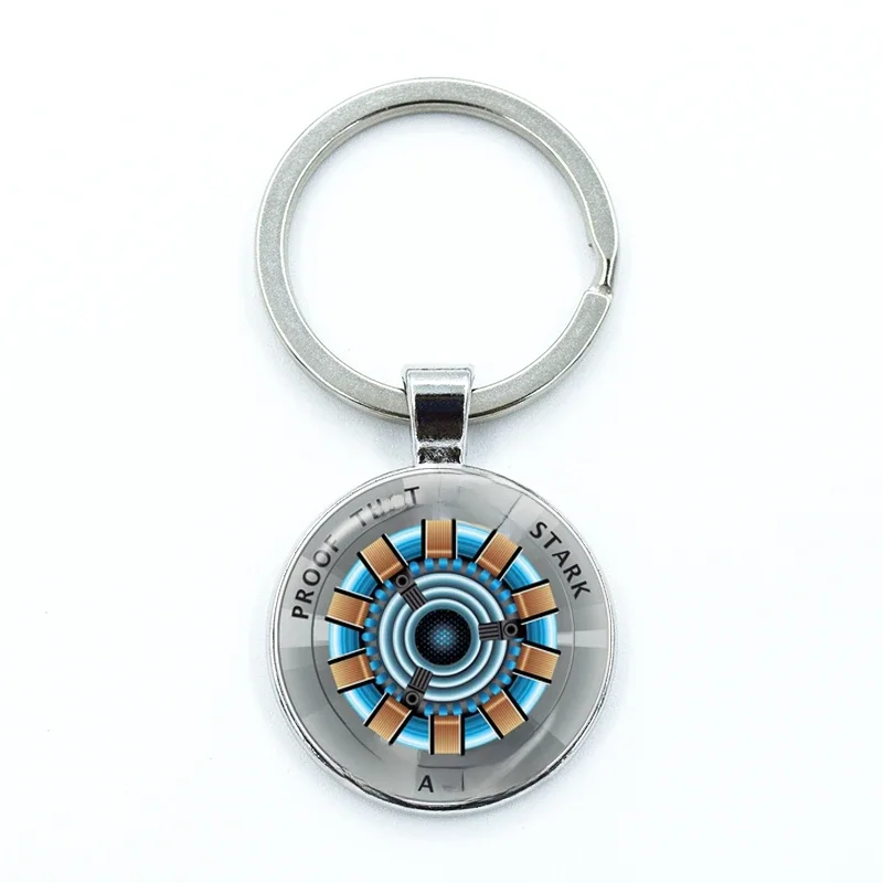 Nouveauté porte-clés bijoux preuve que Tony Stark a un coeur verre Cabochon porte-clés hommes femmes accessoires cadeaux