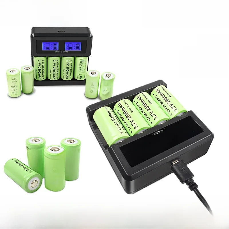 Bonadget 3.7V 2800mAh Li-ion do baterii 16340 CR123A Akumulatory CR123 do latarki LED, kamery bezpieczeństwa — zdjęcie produktu 7