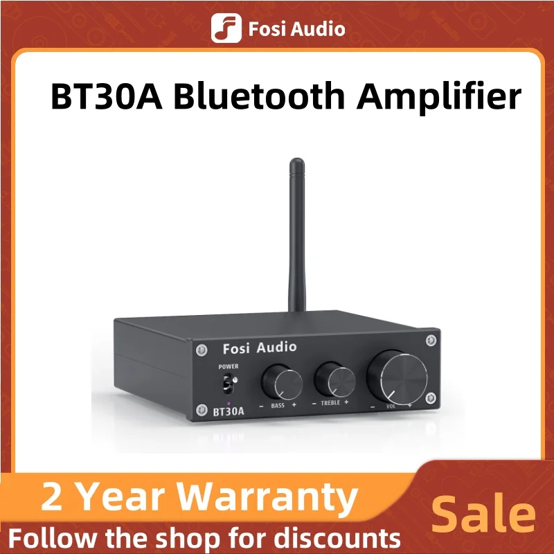 

Усилитель звука Fosi BT20A Bluetooth TPA3116D2, 100 Вт