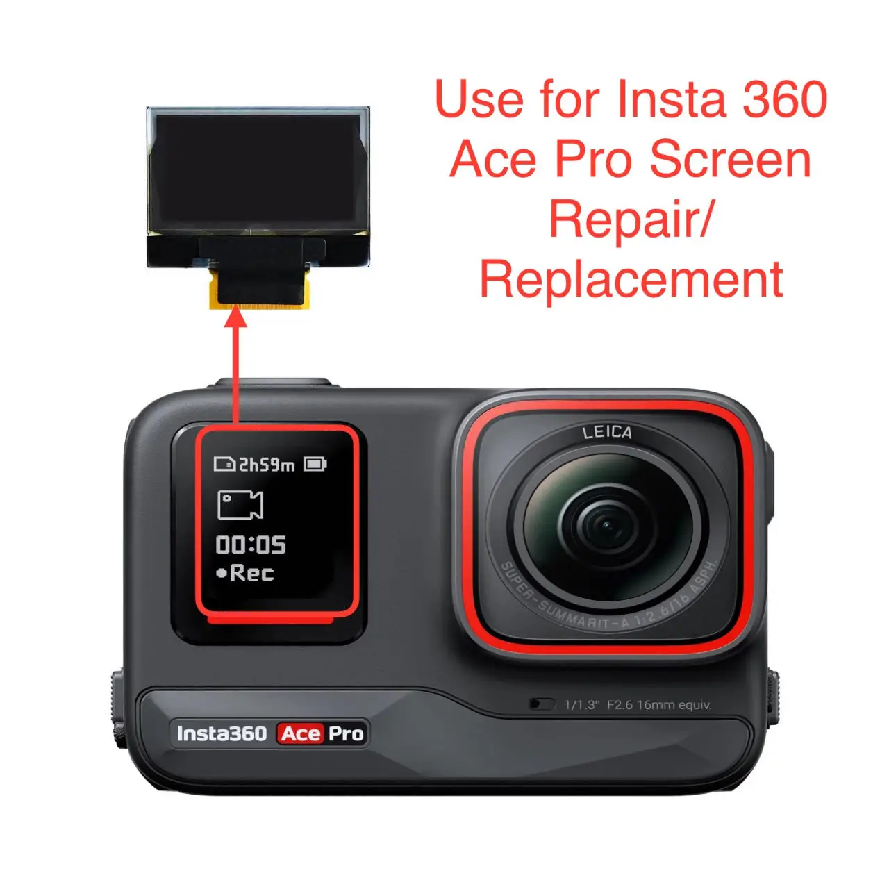 Original Insta 360 Ace Pro Screen Oled Lcd Diaplay Repair/Replacement Parts