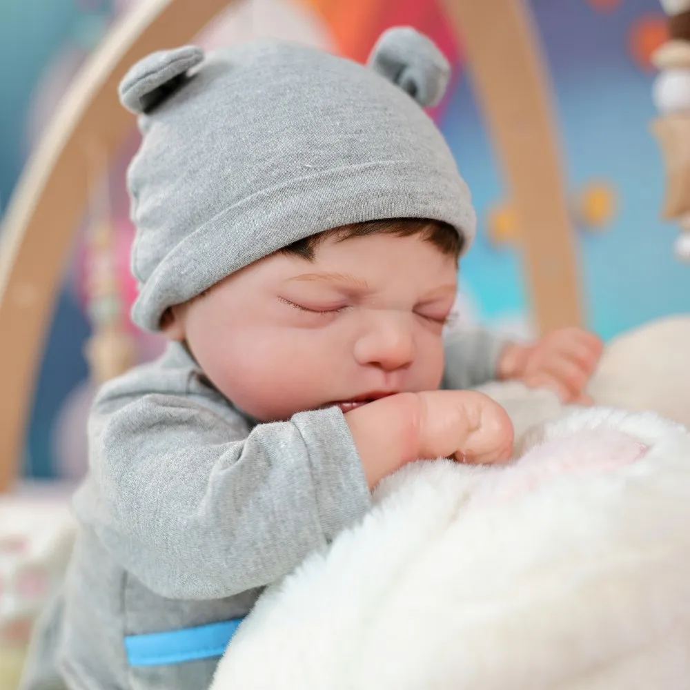 

Cloveray 20-дюймовая реалистичная кукла реборн, милая виниловая кукла, виниловая тканевая кукла для тела, высококачественная игрушка ручной работы, детский подарок