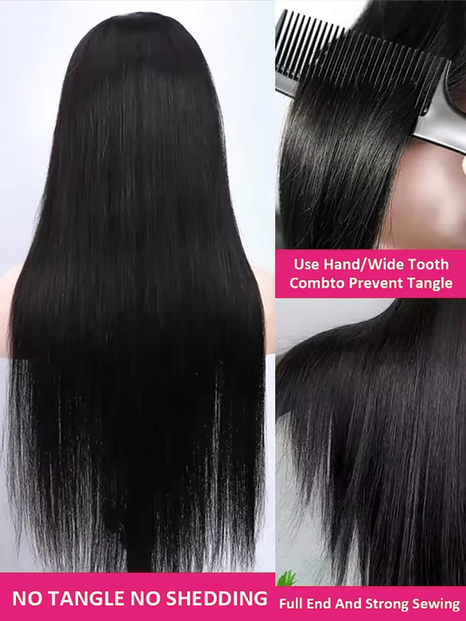 250 Density Brazilian 30 40 Inch Bone Straight 13x4 13x6 HD Lace Front Human Hair Wigs Lace Frontal Wig Straight Glueless Wig image 5