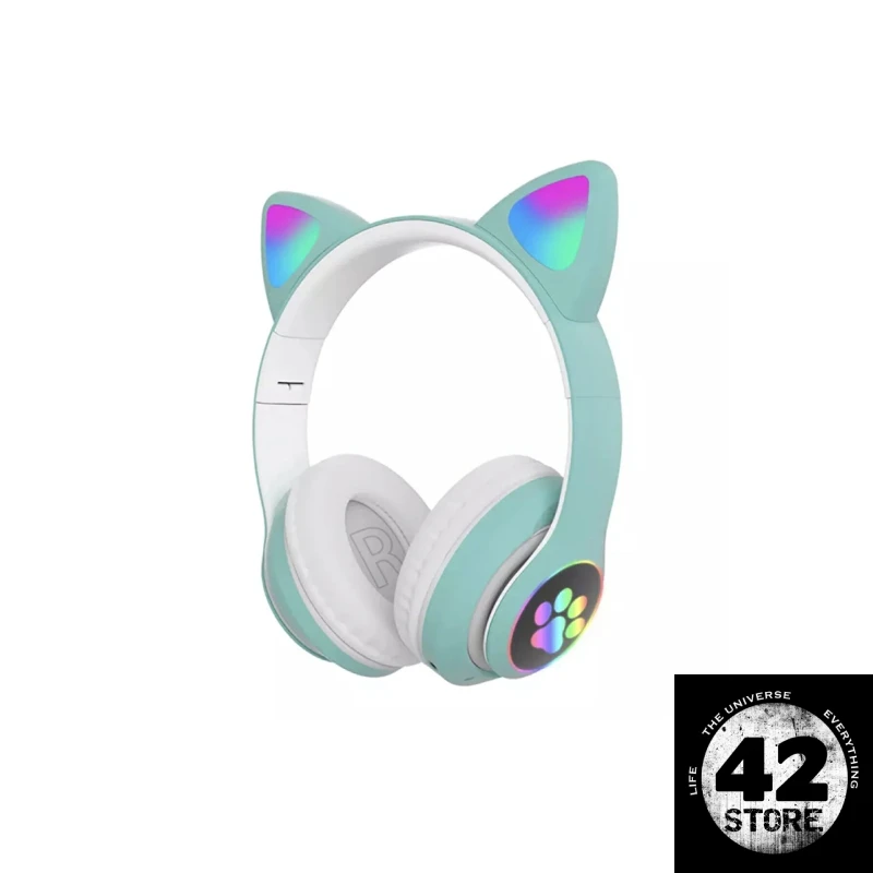 Cat Ear Detailed Bluetooth Wireless Colorful Illuminated RGB Children's Gaming Headset Karler Bass A Quality 3 Different Color