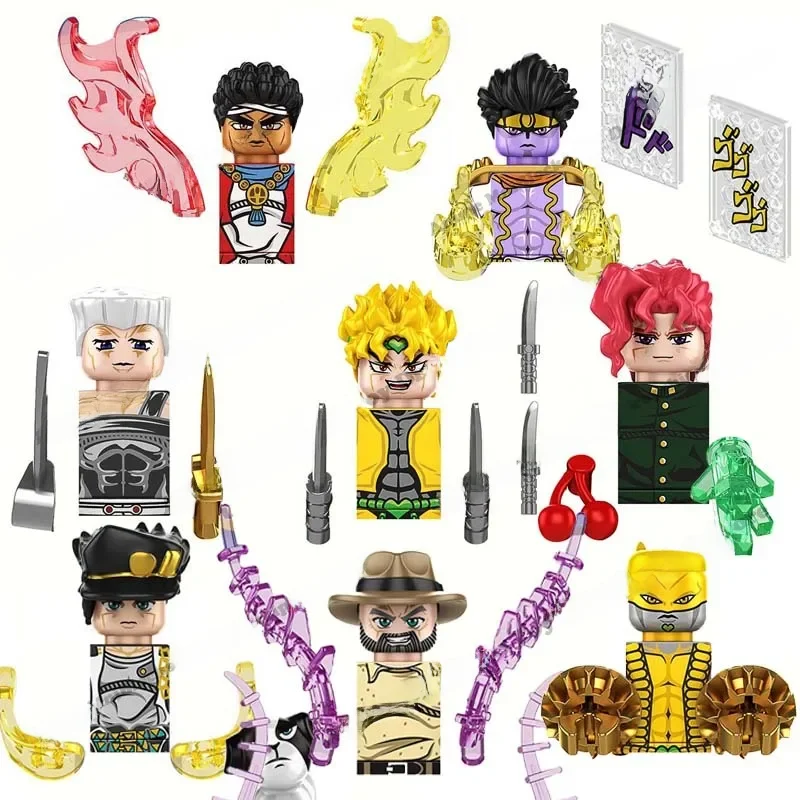 Jojo bizarre Abenteuer Anime Feigen Ziegel Puppen Avdol Star Platin Dio Kakyoin Kujo Jotaro Mini