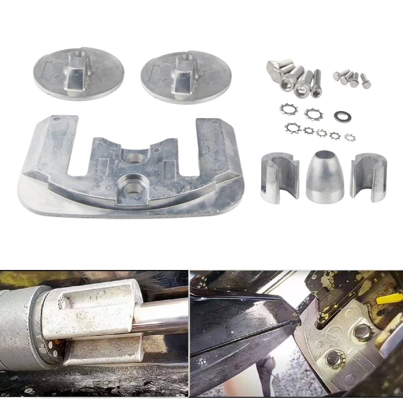 

Полный комплект алюминиевых анодов, совместимый с приводами Mercruiser Bravo 3 III 2004+ года выпуска, замена для CMBRAVO3KITA, 888761Q02