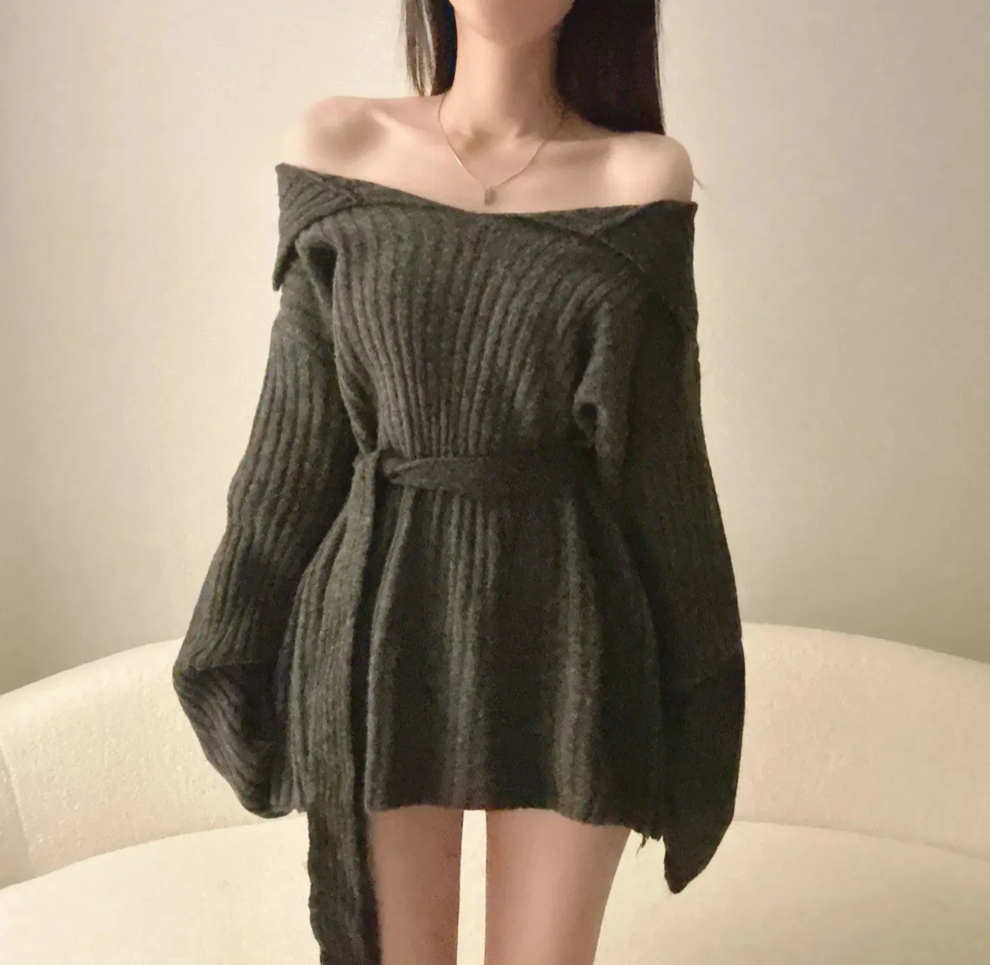

3Colors 2026 autumn Winter Korean style turn down collar Vintage Knitted Sweater and pullover womens dresses female(yp9695