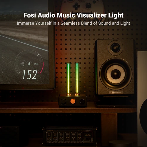 Imagen 2 del producto Fosi Audio Visualizador, Ritmo Musical Luz Ambiental Escritorio RGB Monitor de Computadora Barra de Luz Ritmo de Música LED Lámpara de Ambiente de Ritmo