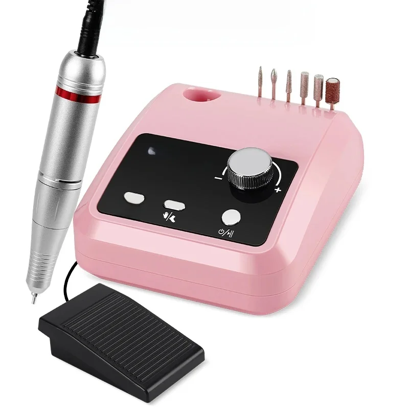 45000 RPM Nagelboormachine Professionele Nageldraaibank Met Basis Groot LCD-scherm Elektrische Manicure Polijstmachine Nagelschuurmachine Salon Tool - afbeelding 2