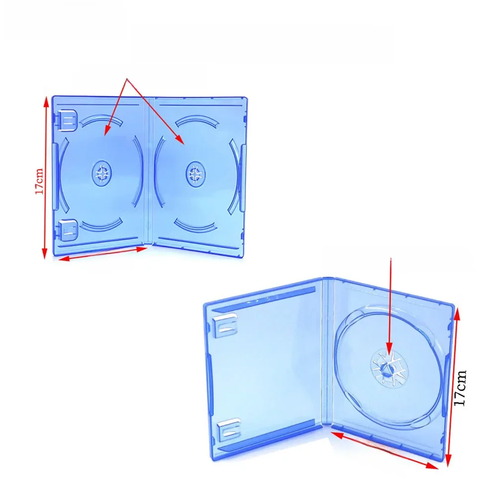 ChengHaoRan 1/5/10PC bleu Transparent en plastique simple disque Double disque CD DVD dédié disque boîte de rangement disque coque