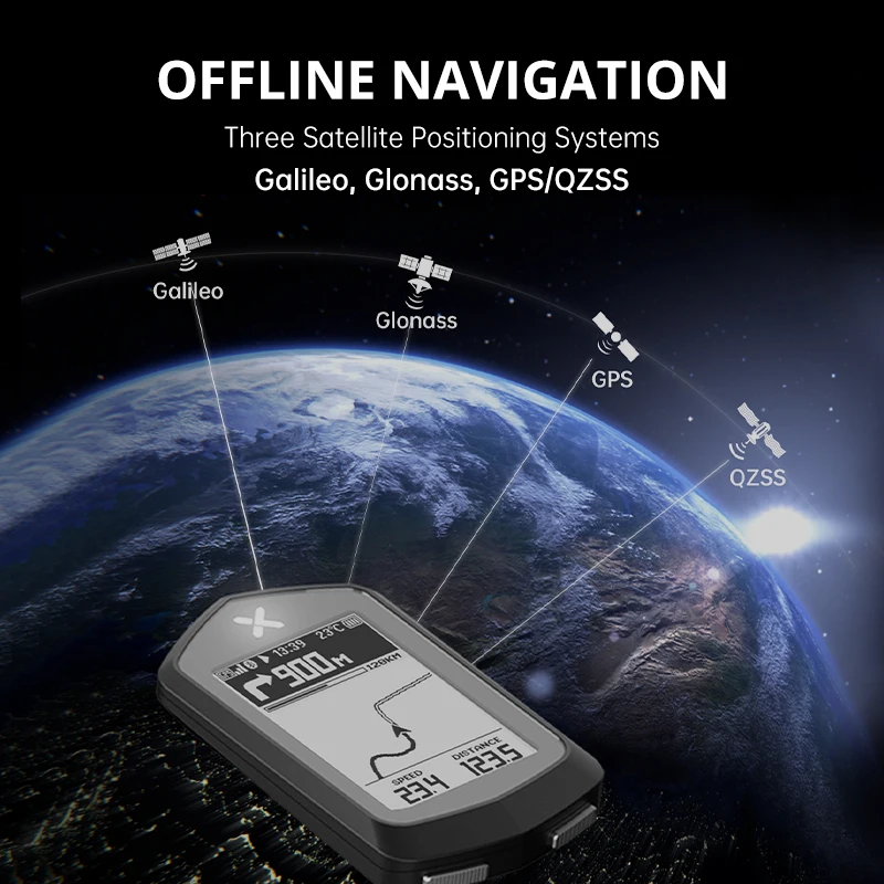 XOSS خريطة الملاحة NAV دراجة الكمبيوتر اللاسلكية الدراجات GPS عداد السرعة مقاوم للماء بلوتوث ANT + أجهزة استشعار سرعة الإيقاع