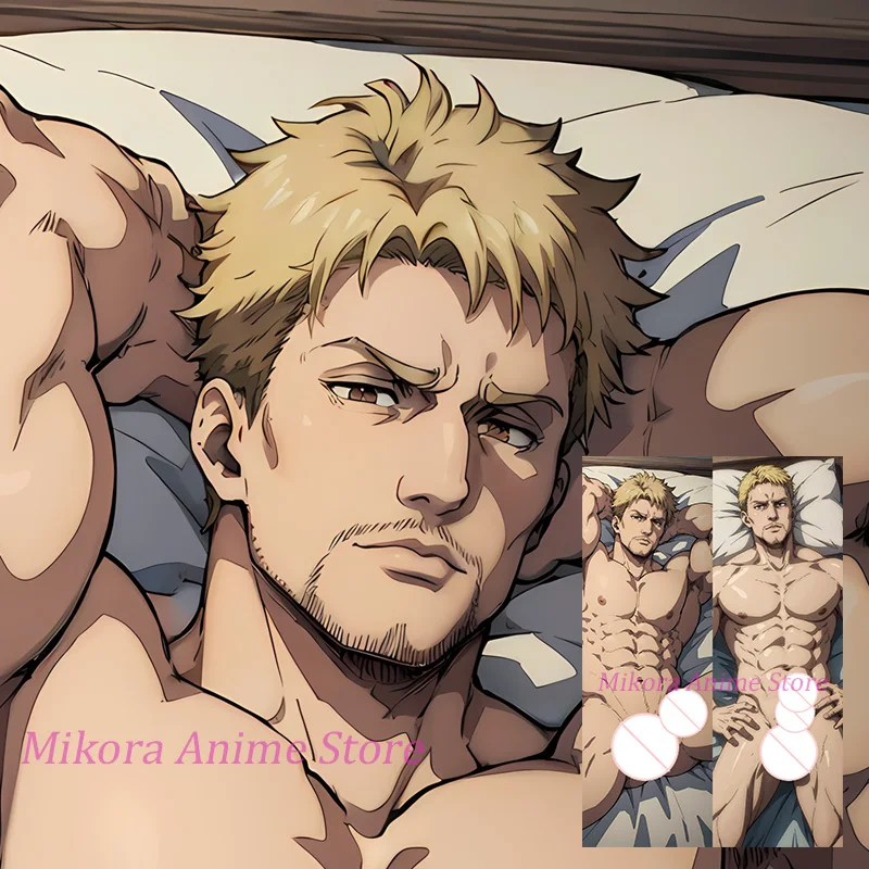 Dakimakura Reiner Braun Titan Anime Body Pillow Cover Double Sided Print Life Size Pillowcase Gift