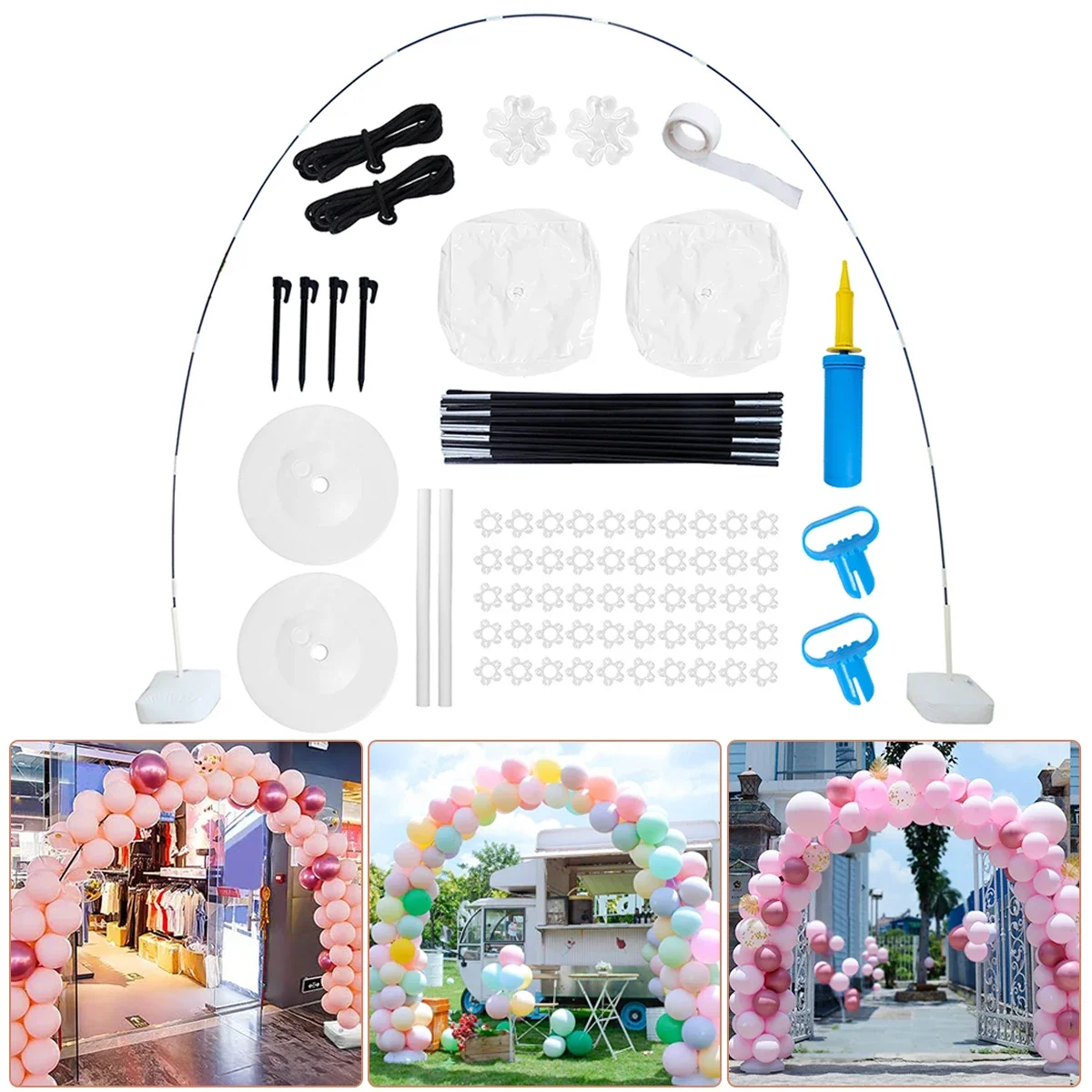 Verstelbare Ballonboog Kit Frame Halve Cirkel Ballon Standhouder Ballon Kolom Verjaardag Bruiloft Versiering Baby Shower Decor - afbeelding 2