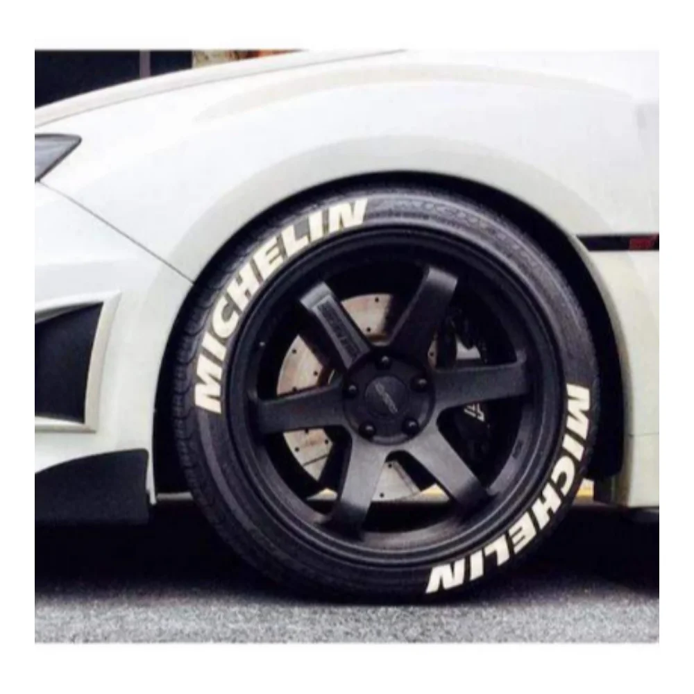 Automobile and Motorcycle Compatible 3D 8 PCS 1 Inch and 1.25 Inch Tire Lettering Label Adhesive Sturdy Design Emblem Standard High Quality Stylish Appearance 2024 Vehicle Accessories Colored Rubber Easy to Carry