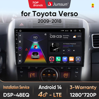 Junsun AI CarPlay 4G Android 14 Car Radio for Toyota Verso R20 2009-2018 Multimedia Player WiFi GPS Navi TouchScreen 360 camera