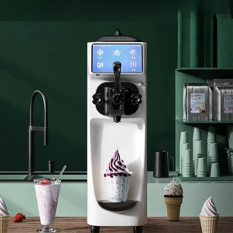 Commercial Mini Ice Cream Machine Frozen Yogurt Soft Serve Ice Cream Machine Counter Top Ice Cream Maker