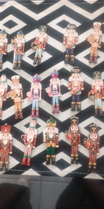 24pcs Christmas Nutcracker Soldier Wooden Pendant Xmas Tree Hanging Ornament 2025 Navidad Decoration for Home 2026 New Year Gift photo review
