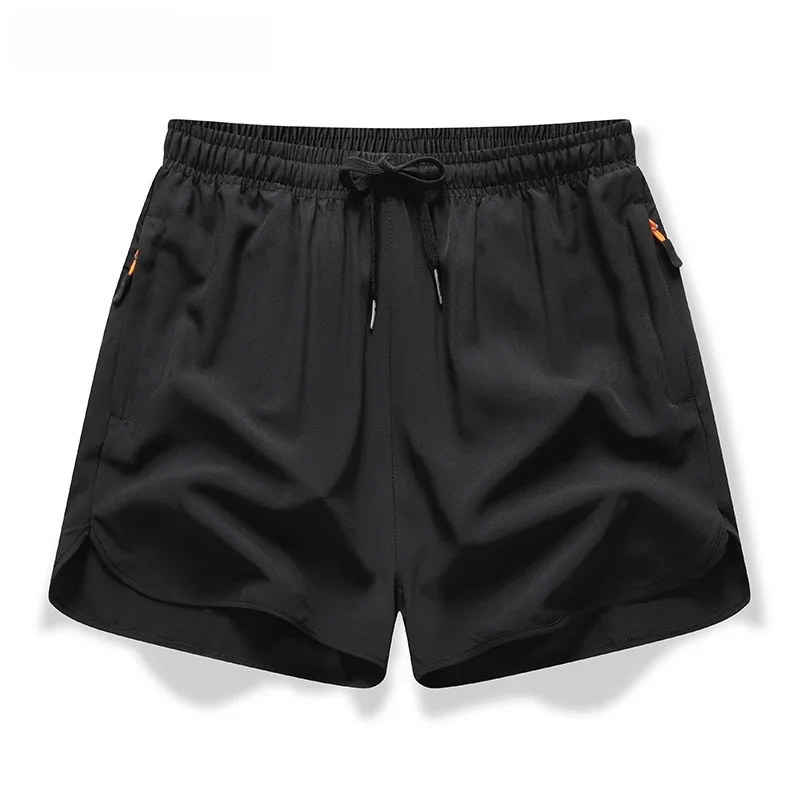 Nouveaux hommes sport décontracté 3/4 Shorts avec soie glacée léger absorbant la sueur en plein air séchage rapide course Fitness pantalons amples