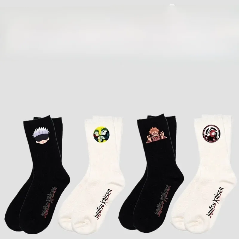 Chaussettes Anime Jujutsu Kaisen Gojou Satoru Inumaki Toge, Costume de Cosplay, chaussettes imprimées, accessoire cadeau d'halloween