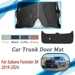 Car Tailgate Pads For Subaru Forester SK 2019 2020 2021 2022 2023 2024 Scratchproof Rug Trunk Door Cover Leather Mat Acesssories