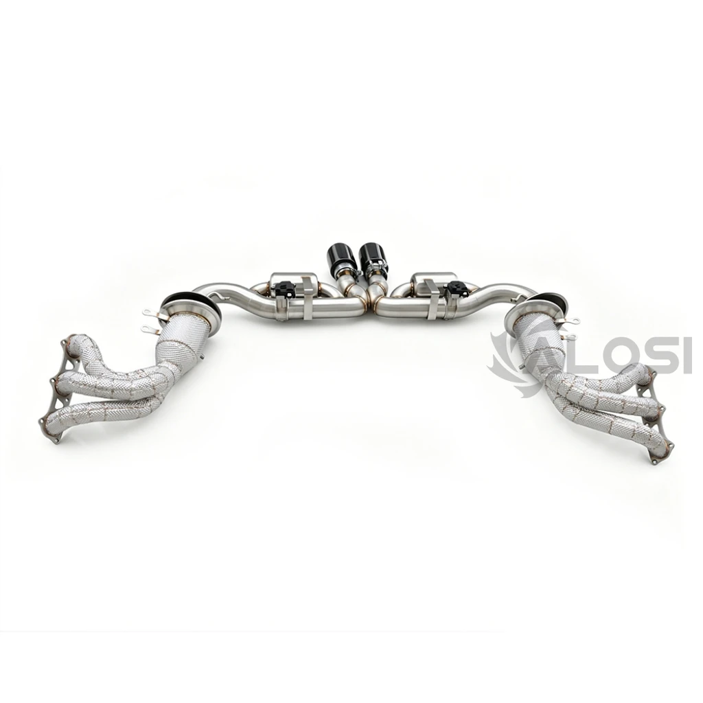 Exhaust downpipe for Audi A6/A7 (C8) 2.0T 2017-2021 stainless steel exhaust head with insulation protection, high-performance ex