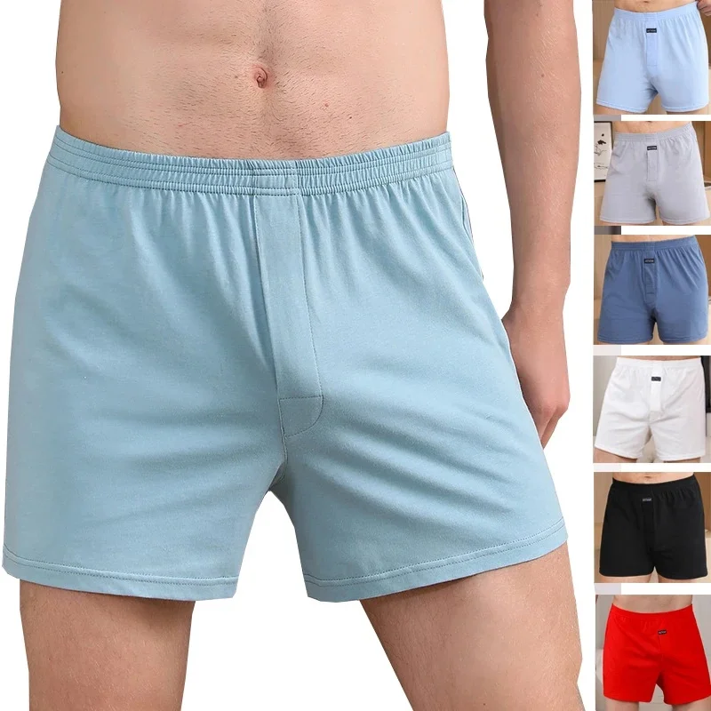 1 pièces homme flèche pantalon hommes coton boxeurs Shorts ample taille moyenne hommes grande taille sous-vêtements Homewear culotte confortable
