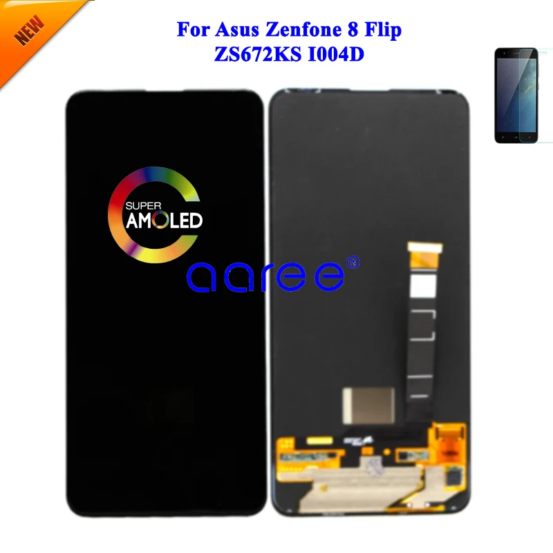 6.67 AMOLED LCD Screen For ASUS Zenfone 8 ZS672KS LCD Screen For Zenfone 8 Flip lcd Disaplay LCD Screen Touch Digitizer Assembly