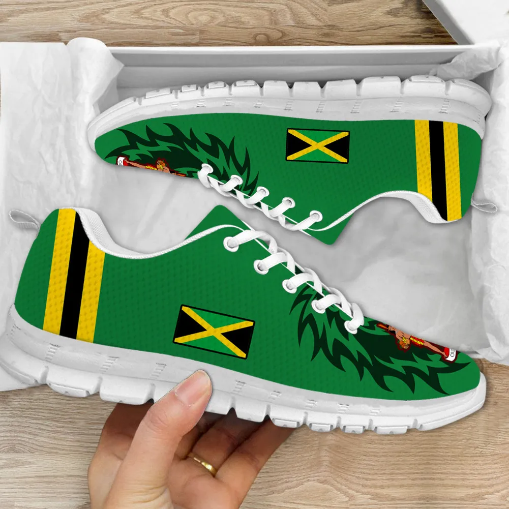 

INSTANTARTS 2023 Women's Soft Sneakers Fashion Jamaica Flag Lion Of Judah Printed Vulcanize Shoes for Ladies Casual Chaussure