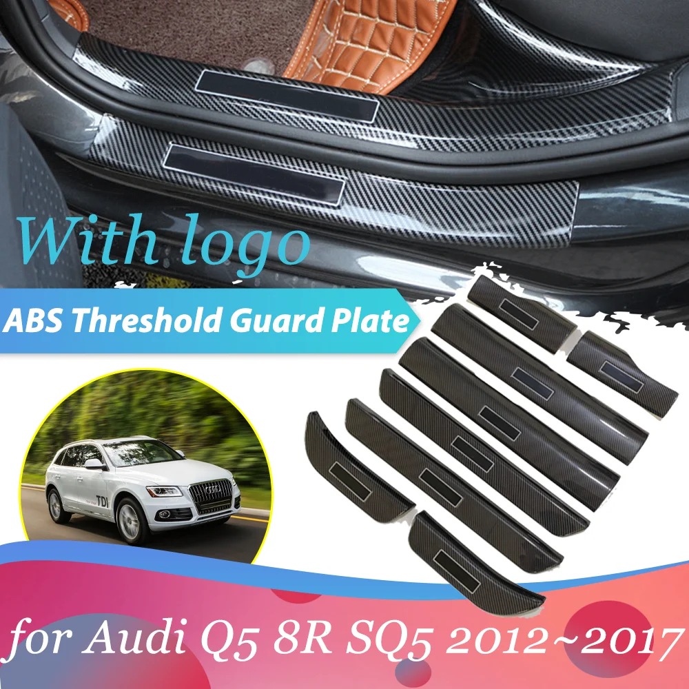 Car Welcome Pedal for Audi Q5 8R SQ5 2012~2017 2013 Door Sill Scuff Threshold Anti-scratch Guard Cover Plate Sticker Accessories