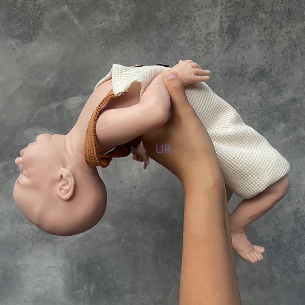 Muñeca bebé reborn de 17 pulgadas, de silicona súper suave y de cuerpo completo, de color malvavisco tierno, para coleccionistas, regalo para entusiastas de las muñecas