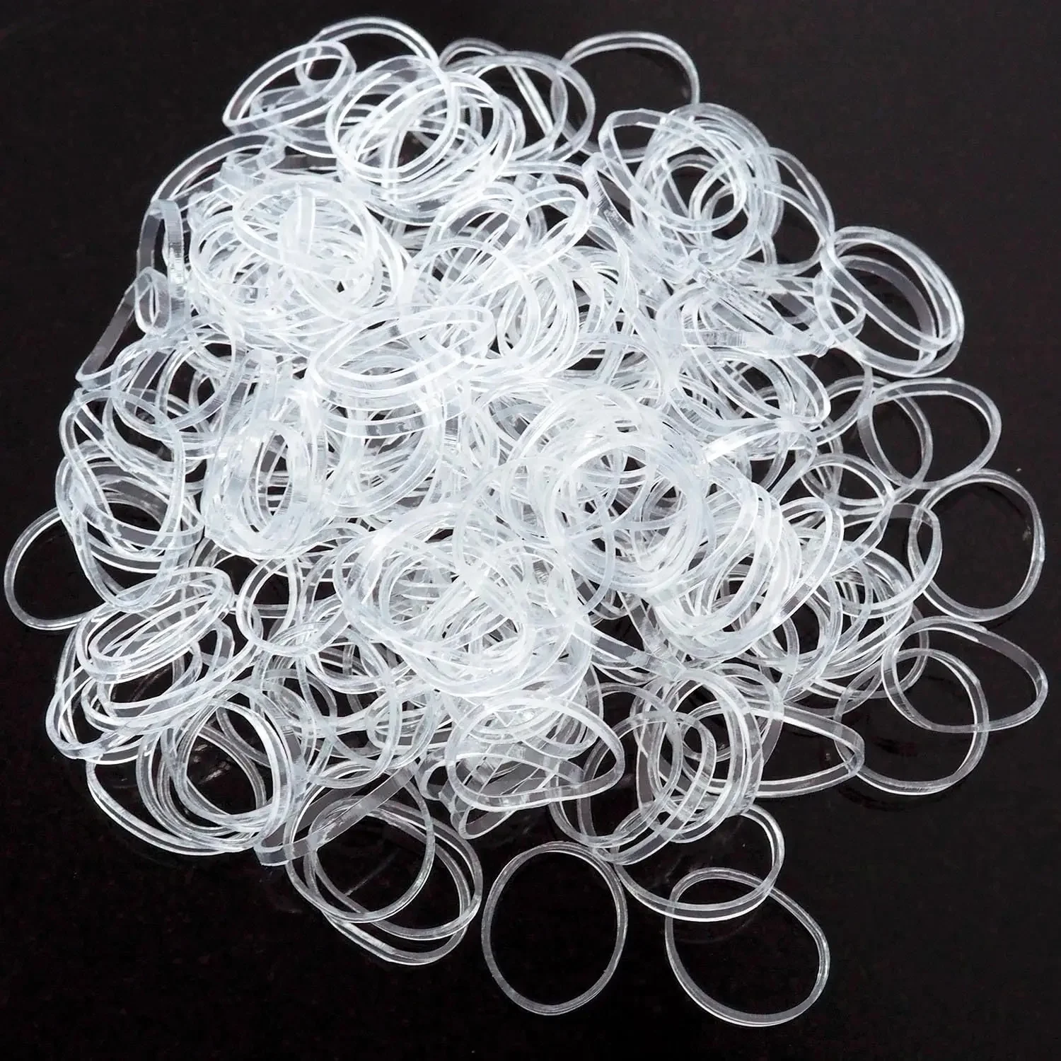 Bande de caoutchouc en Silicone transparente à haute élasticité, Mini élastiques pour cheveux transparents pour le rangement de bricolage, coiffure pour enfants, queue de cheval, Dreadlock