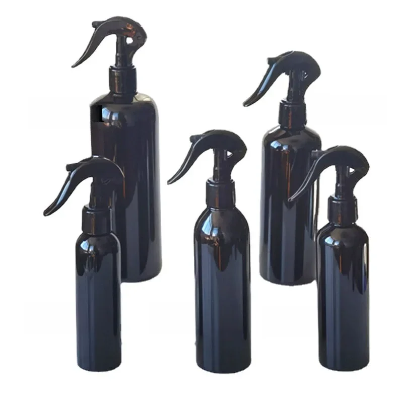 10 szt. Czarna butelka z rozpylaczem z spustem 100 ml 150 ml 250 ml 300 ml 500 ml — zdjęcie 2