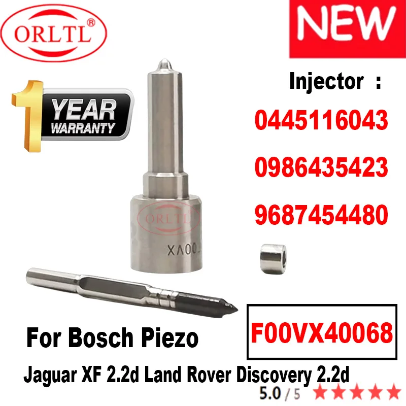 ORLTL New Piezo Common Rail Nozzle F00VX40068 for 0445116043 0445116073 0986435423 Injector