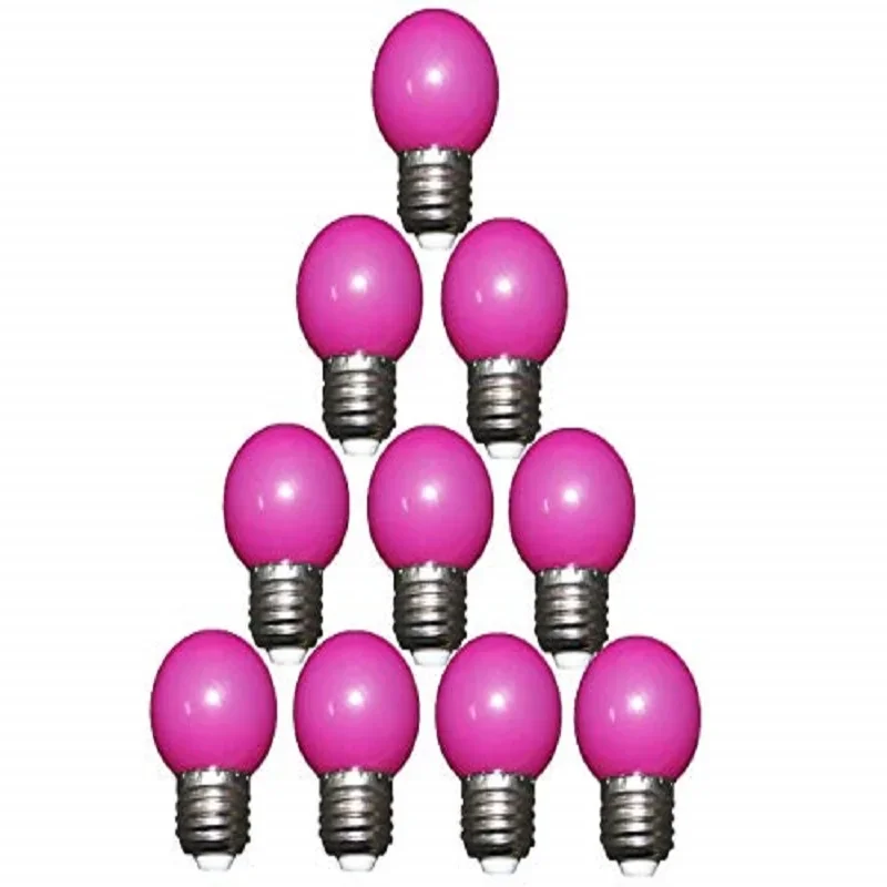 Bombilla led férica g45 230v 3w e27 cor rosa [10 unidades]