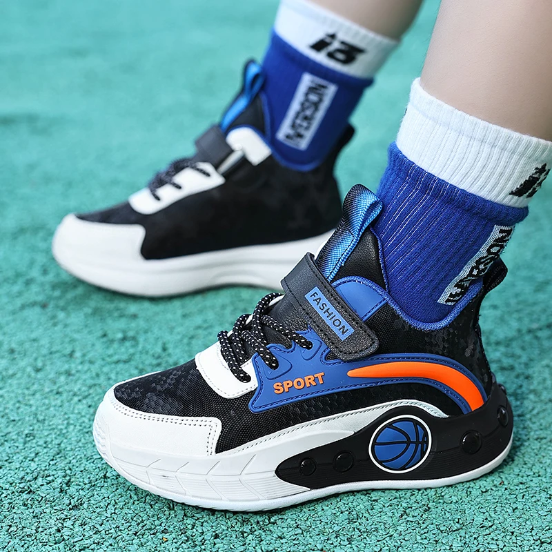 New Anti-skid Leather Kids Sneakers for Boys Running Walking Lightweight Casual Shoes With Fashion Dragon Pattern Size 28-39