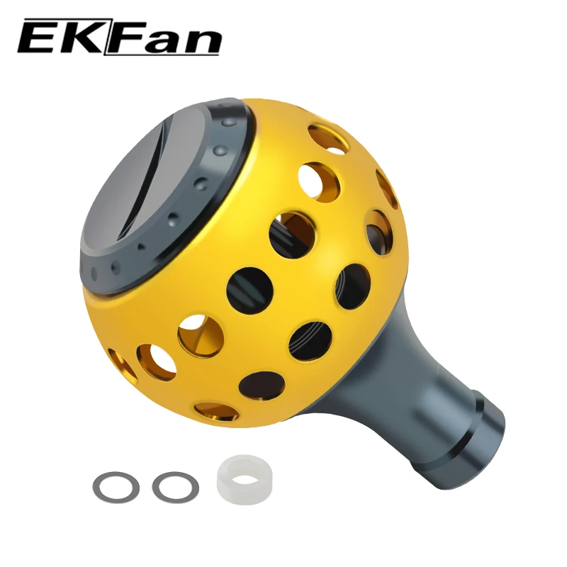 EKFan 39MM Aluminum Alloy Round Fishing Reel Handle Knobs For 1000-5000 Spinning Reels Fishing Tackle Accessory