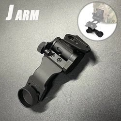 Metal J Arm NVG Mount Helmet Bracket Adapter PVS14 Night Vision Goggles Dovetail Binocular Bridge for Wilcox L4G24 AN/PVS-14