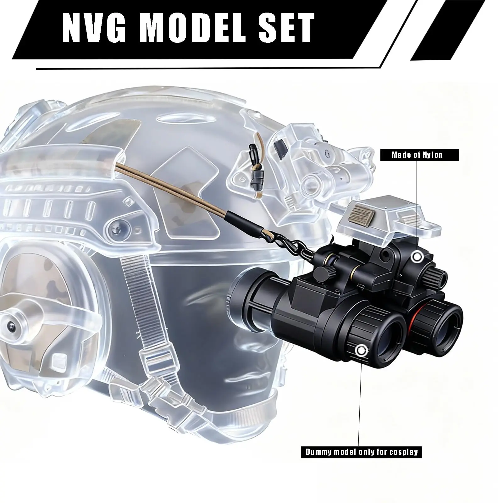 نموذج مجموعة خوذة تكتيكية سريعة مع سماعة رأس مدمجة NVG Mount Helmet Light لمعدات Airsoft Cosplay العسكرية التكتيكية