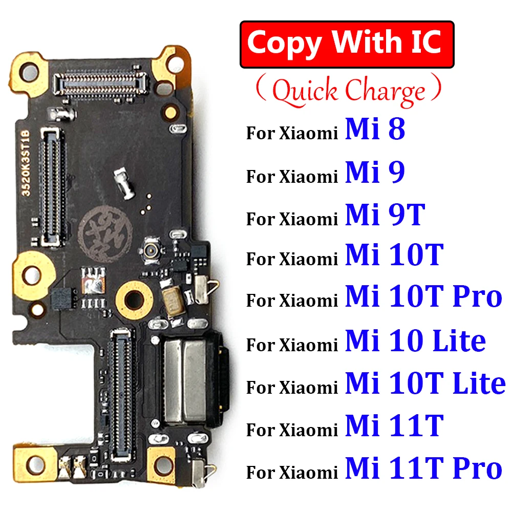 New USB Charge Port Jack Dock Connector Charging Board Flex Cable For Xiaomi Mi 8 9 9T 110 0T 11T 11 12 Pro Lite