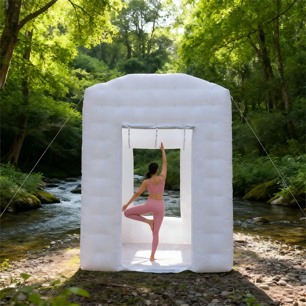 Hot 7*9ft Portable  Inflatable Hot Yoga Dome Tent Portable Yoga Tent Backdrop for Home Indoor  Meditation Fitness Space