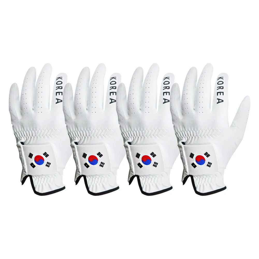 National Team Taegeukgi Suede Golf Gloves Washable 4P